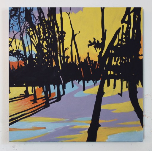 Riverfront Foreclosure, Oil on Canvas, 26" x 26", 2014