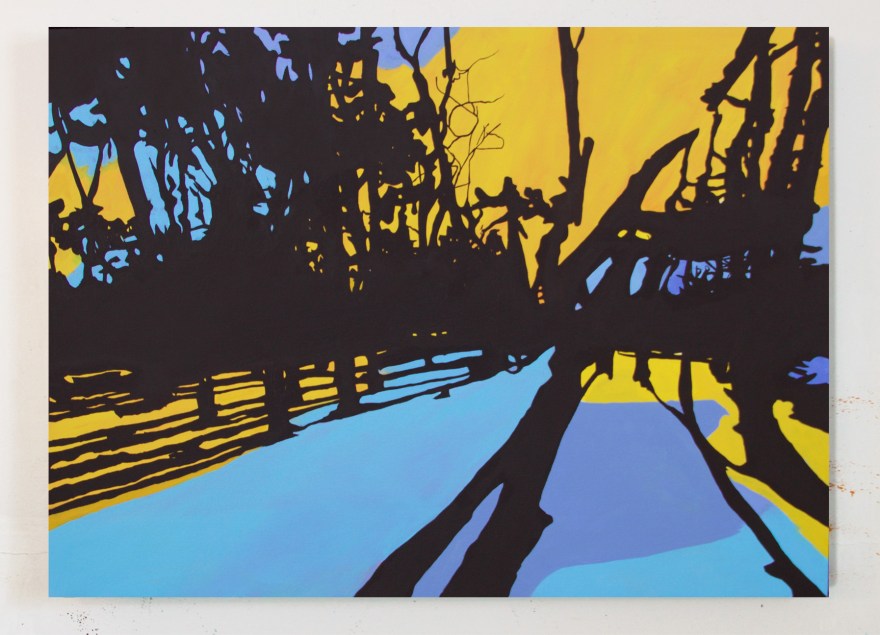 Riverfront, Oil on Canvas, 26 x 40, 2016